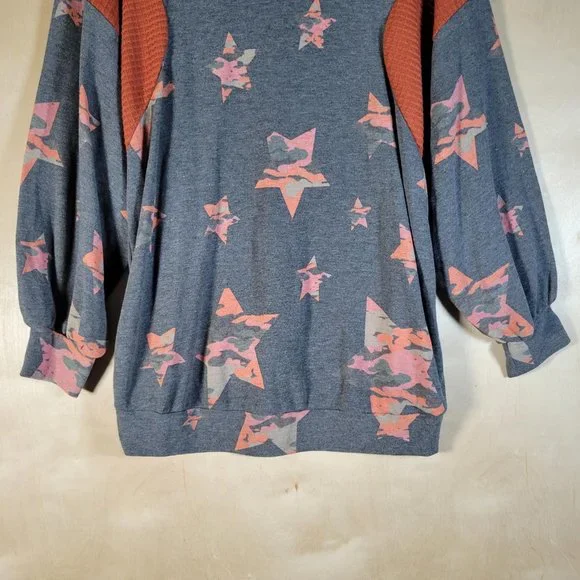 White Birch Gray Orange Top Women Sz M NWT - Picture 9 of 9